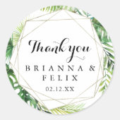 Geometrische bestemming Dank u huwelijksgunst Ronde Sticker (Voorkant)