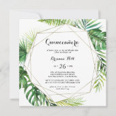 Geometrische bestemming Kalligrafie Quinceañera Kaart (Voorkant)