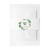 Geometrische bestemming Monogram bruiloft uitnodig Uitnodigingen Wikkel (Voorkant Voorbeeld)