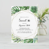 Geometrische bestemming Sweet 16 verjaardagsfeestj Kaart (Staand voorkant)