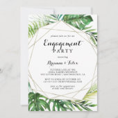 Geometrische bestemming Tropical Engagement Party Kaart (Voorkant)