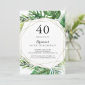 Geometrische Bestemming Tropisch 40e Verjaardagsfe Kaart (Staand voorkant)