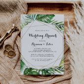 Geometrische Bestemming Tropische Bruiloft Brunch Kaart