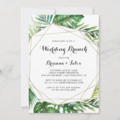 Geometrische Bestemming Tropische Bruiloft Brunch Kaart (Voorkant)