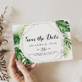 Geometrische bestemming Tropische horizontale verb Save The Date