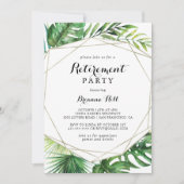 Geometrische Bestemming Tropische Pensioenpartij Kaart (Voorkant)