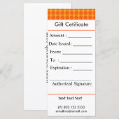 Geometrische bijen, gezakt cadeaucertificaat voor  (Voorkant / Achterkant)