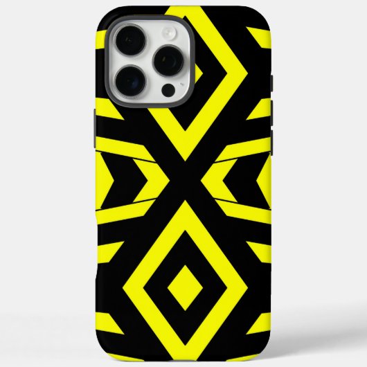 Geometrische Bijenpatroon iPhone Hoesje (Achterkant)