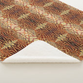 Geometrische bijtende Boho bruin  stam etnische et Sherpa Deken (3/4)