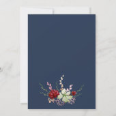 Geometrische bijtende boho Wildflower Navy Blue We Kaart (Achterkant)