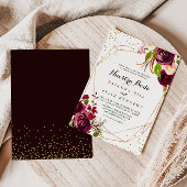 Geometrische bijtende Bourgogne Nuestra Boda Weddi Kaart