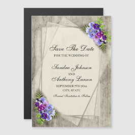 Geometrische bijtende panelen bewaren de datum magnetische uitnodiging