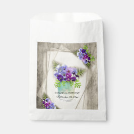 Geometrische bijtende Pansies op Mason Jar Wedding Bedankzakje