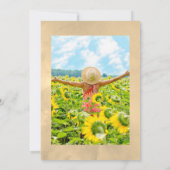 Geometrische bijtende zonnebloemen - Viering van h Kaart (Achterkant)