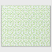 Geometrische bladeren cadeaupapier (Vlak)