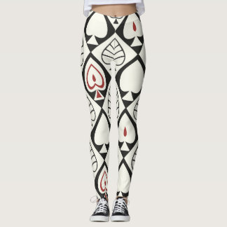 Geometrische bladeren, naadloos natuurlijk patroon leggings