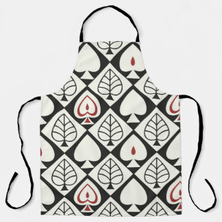 Geometrische bladeren, naadloos natuurlijk patroon schort