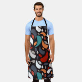 Geometrische bladeren schort (Gedragen)