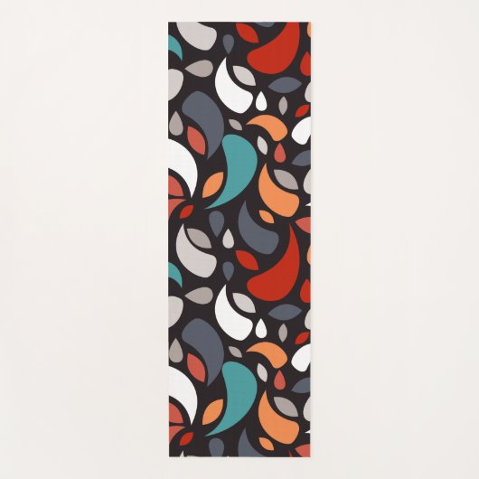 geometrische bladeren yogamat (Voorkant)