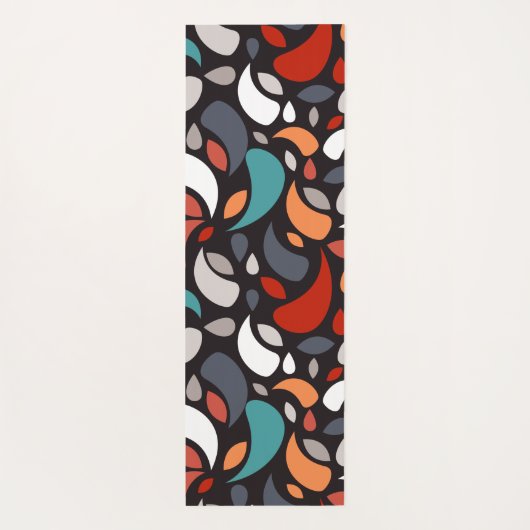 geometrische bladeren yogamat (Achterkant)