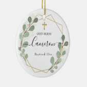 Geometrische bladgroen, afgekapselde keramische ke keramisch ornament (Rechts)