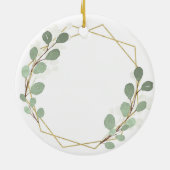 Geometrische bladgroen True Friends keramische ker Keramisch Ornament (Achterkant)