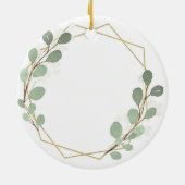 Geometrische bladgroenery Moeder van de Groom Keramisch Ornament (Achterkant)