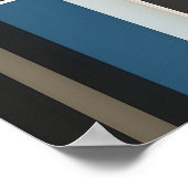 Geometrische Blau en Goud Poster (Hoek)