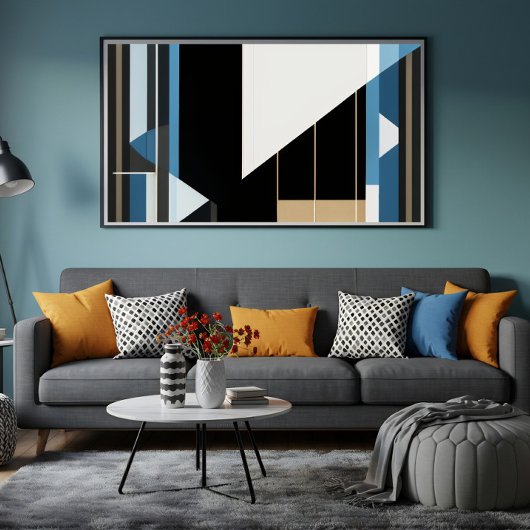 Geometrische Blau en Goud Poster