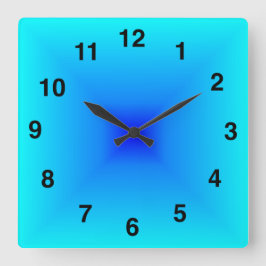 Geometrische Blau Gestileerde Elegante Nieuwe Ontw Vierkante Klok