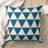 Geometrische blauw en ivoren witte moderne ussen kussen (Deken)