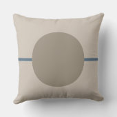 Geometrische blauw en ivory cirkel modern kussen (Achterkant)