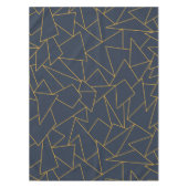 Geometrische blauwdruk en goud van de zeemacht tafelkleed (Voorkant)