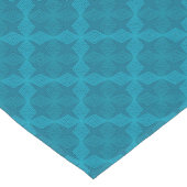 Geometrische blauwe art deco korte tafelloper (Hoek)