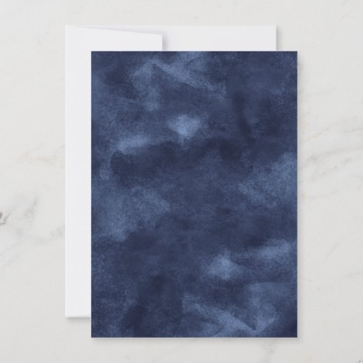 Geometrische blauwe art Deco | Moderne monogram br Kaart (Achterkant)