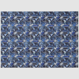 Geometrische Blauwe Art Deco Tissuepapier