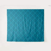 Geometrische blauwe art deco wandkleed (Voorkant (horizontaal))