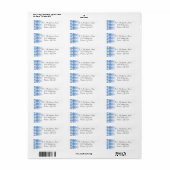 Geometrische blauwe diamanten | Bruiloft Etiket (Full Sheet)