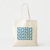 Geometrische blauwe harmonie tote bag (Voorkant)