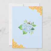 Geometrische blauwe hydrangea Vrijgezellenfeest ho Kaart (Achterkant)