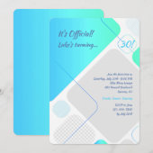 Geometrische blauwe inventarisatie kaart (Voorkant / Achterkant)