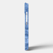 Geometrische blauwe marmer Case-Mate iPhone case (Achterkant / Links)