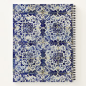 Geometrische Blauwe Monogrammed Recipe Notitieboek (Achterkant)