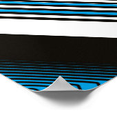 Geometrische blauwe strookbedekking naadloos patro poster (Hoek)