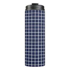 Geometrische blauwe thermische tuimelaar thermosbeker