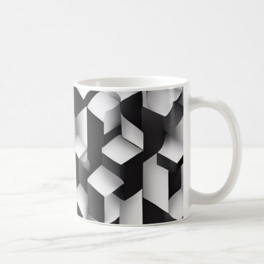 Geometrische Bliss - 3D Gestructureerde Mok (Rechts)