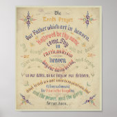 Geometrische bloederij van de Calligrafische Lord' Poster (Voorkant)