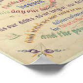 Geometrische bloederij van de Calligrafische Lord' Poster (Hoek)