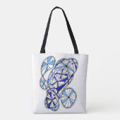 Geometrische bloei Abstracte Canvas tas (Achterkant)