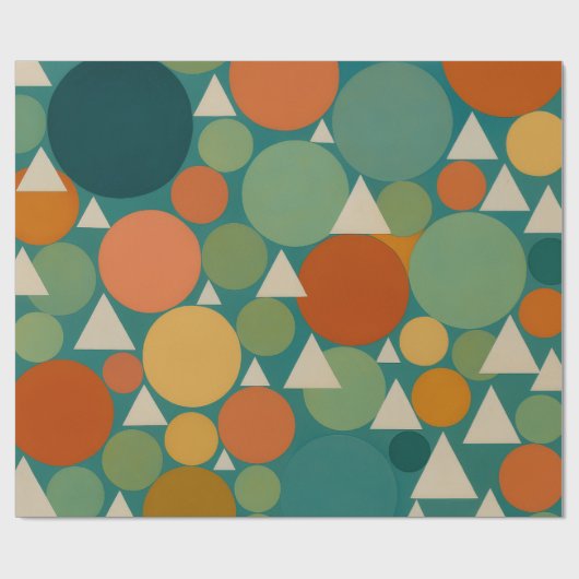 Geometrische bloei - Cirkels en driehoeken in harm Cadeaupapier (Vlak)